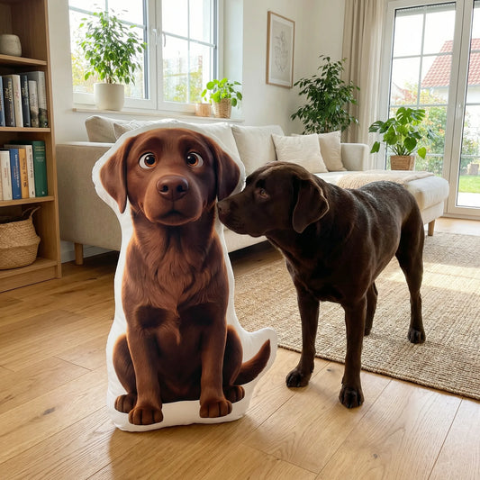 Personalisiertes Formkissen von deinem Hund im süßen 3D Animations-Stil - Formkissen